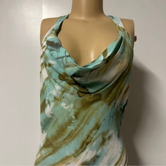 Cellecci FIGHT SONG DRESS Marble Print MINT Open Back Mini Size Medium - Picture 3 of 9